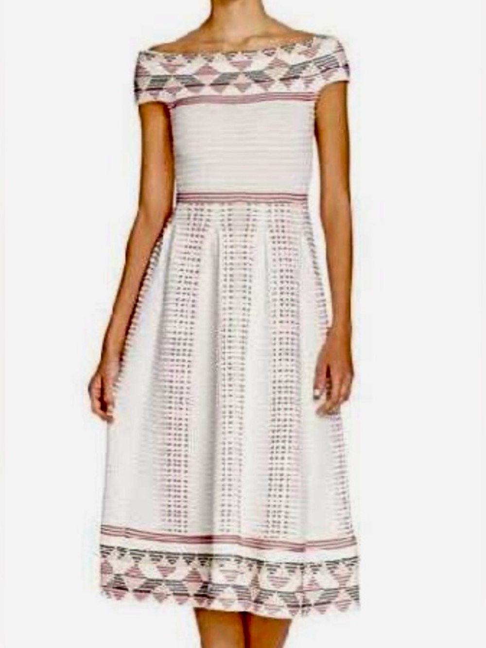 Maje Ridged Knit Midi Dress